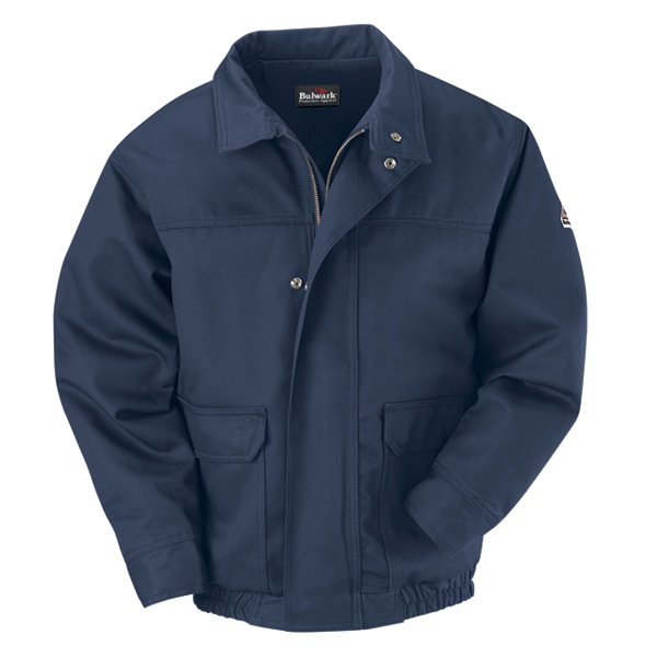 Bulwark® Lined Bomber Jacket - Excel FR® ComforTouch® Navy | Ark Safety