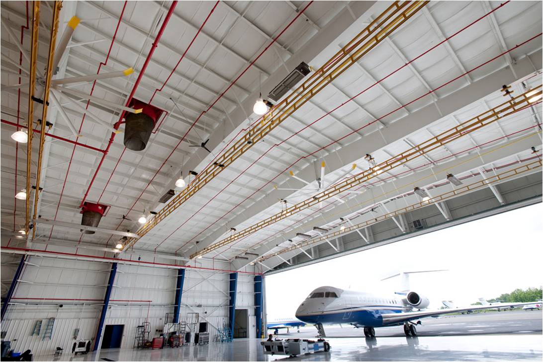 Fixed In Hangar Aviation Fall Protection for Heavy Aircraft